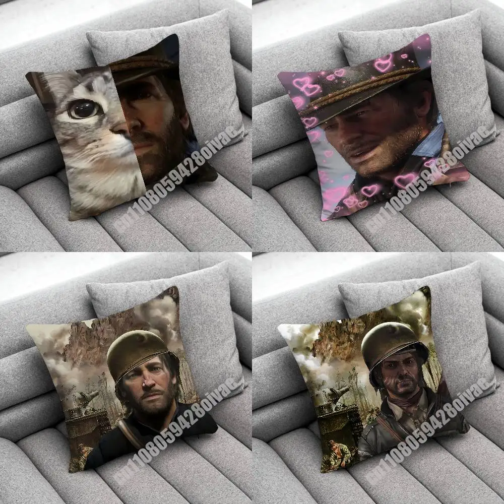 

R-Red D-Dead R-Redemption RDR 2 Throw Pillow Case For Decoration 45cm 55x55cm Square Office Cushion Cover