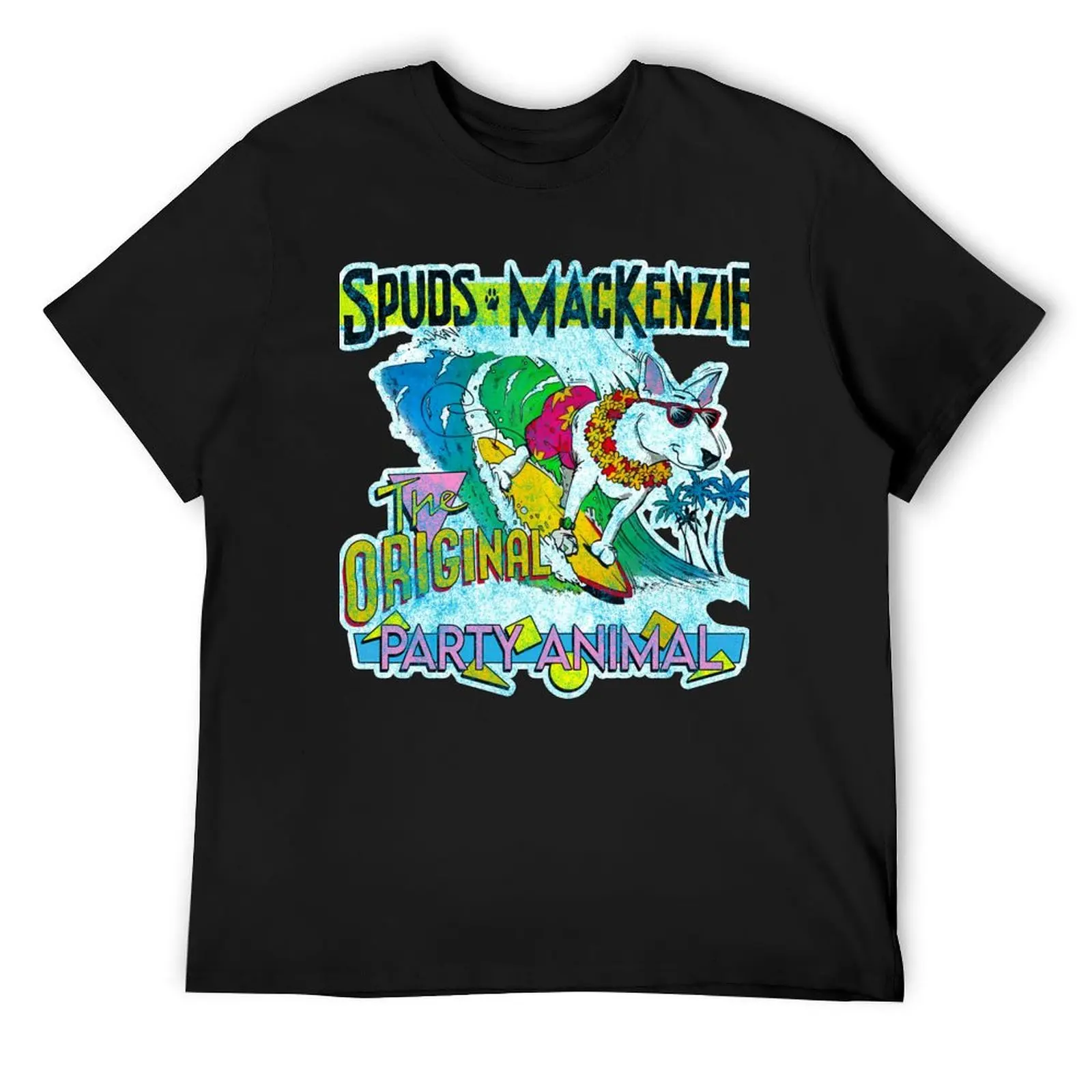

Spuds-Mackenzie-Original-Party-Animal-1987 T-Shirt anime stuff plain oversize t-shirts man Men's cotton t-shirt