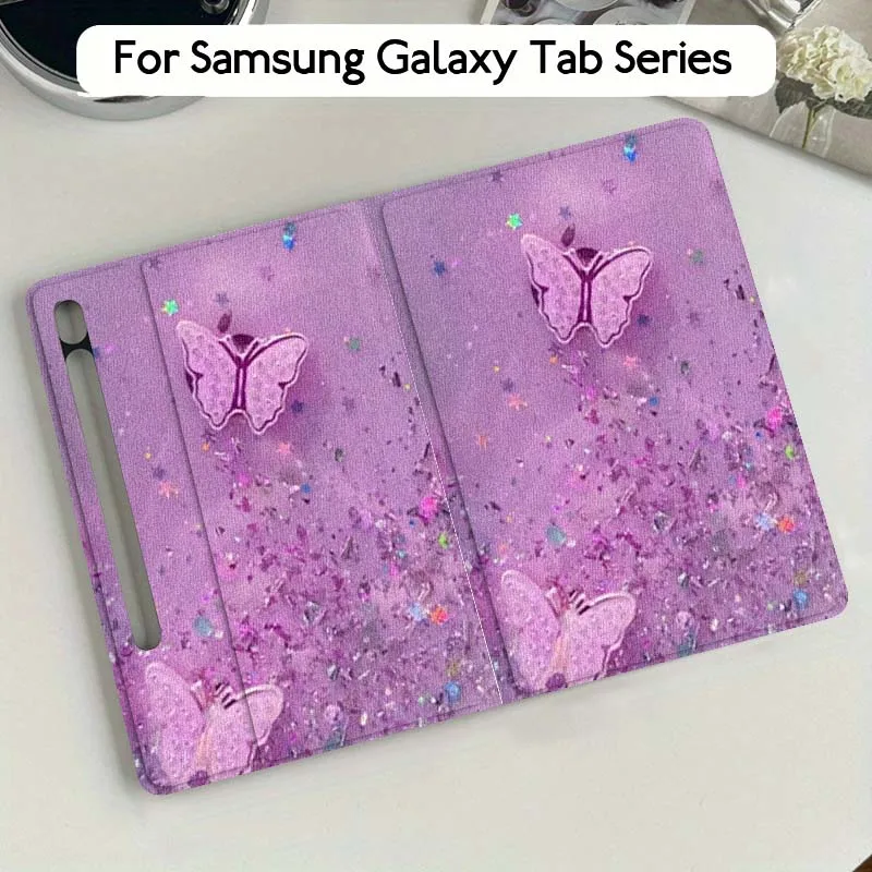 

Luxury Sparkling Butterfly For Samsung Galaxy Tab S10 S9 S8 S7 FE Lite Soft Flexible Support Tablet Case Gift