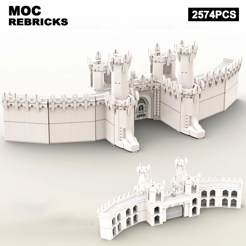 Film Science Fiction Series MOC Building Blocks The Walls Of Minas-Tirith  Assembly Model Ultimate Collector Bricks Children Toy