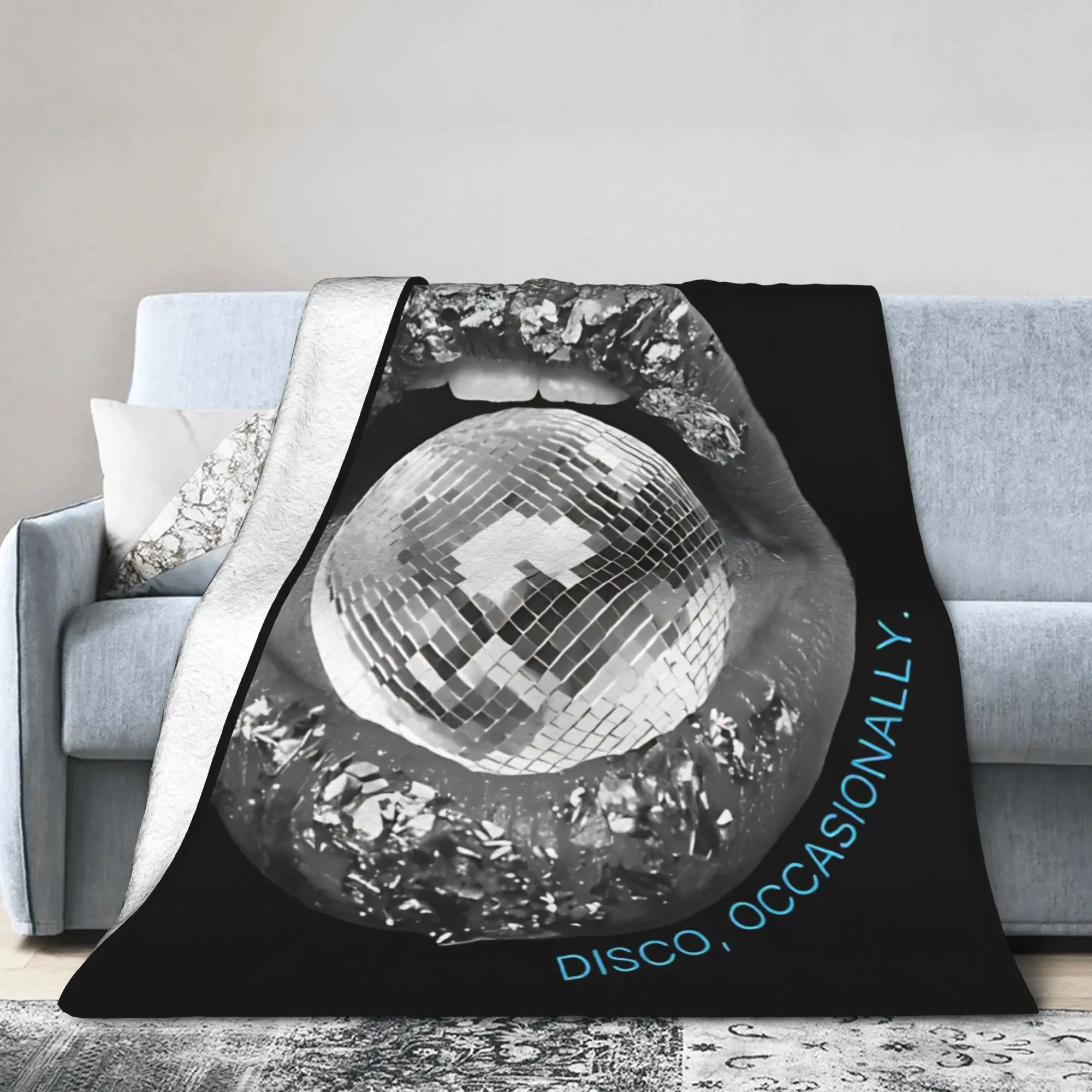 Kiss All The Time Disco Flannel Blanket Harrys Music Styles Novelty Throw Blanket for Home 200x150cm Rug Piece