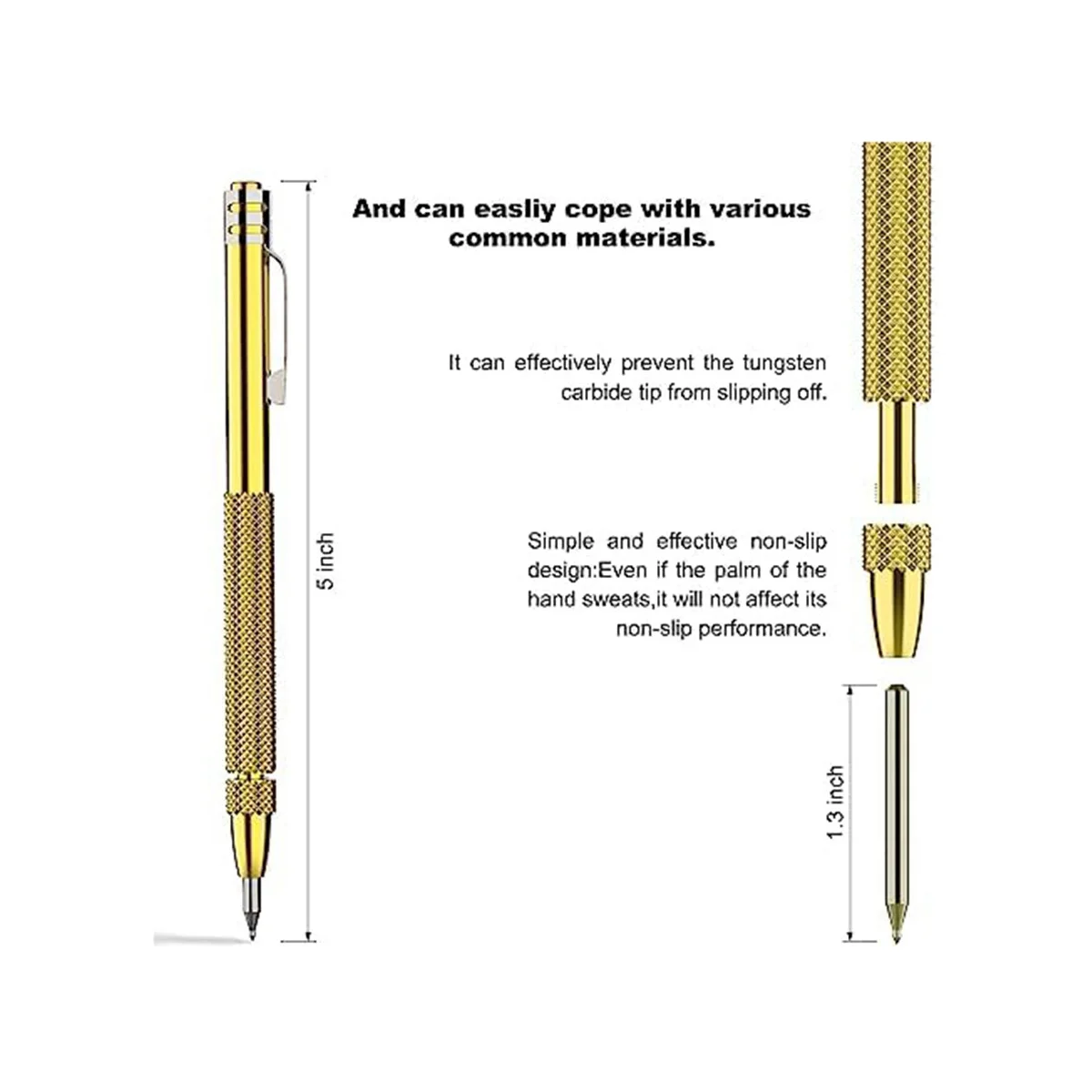 2 Pack Tungsten Carbide Scriber with Magnet,with Extra 12 Replacement Marking Tip and 6-Inch Ruler,for Metal Sheet.