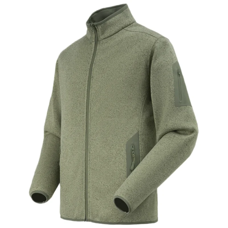 

Outdoor Men's Fashion Hiking Camping Fishing Mountain Climbing Stand-up Collar Stone Thermal High-performance Fleece Warm Jacket