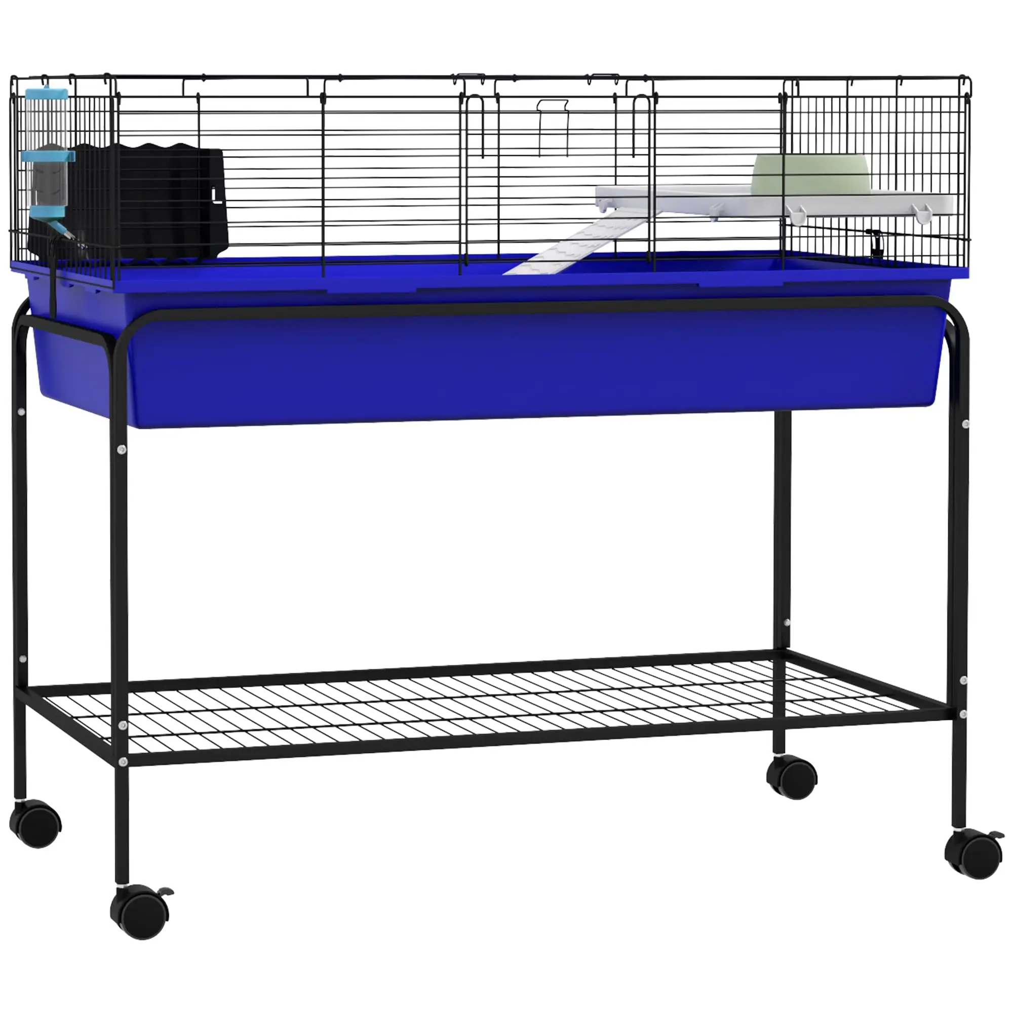 Two-Story Small Animal Cage Shelf & Wheels 39