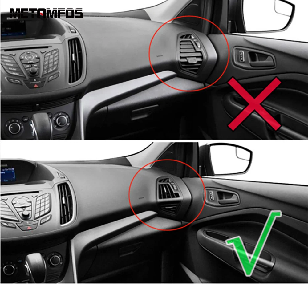 For Ford Kuga Escape 2013 2014 2015 Chrome Front Rear Air Condition AC Vent Outlet Cover Trim Interior Accessories Car Styling