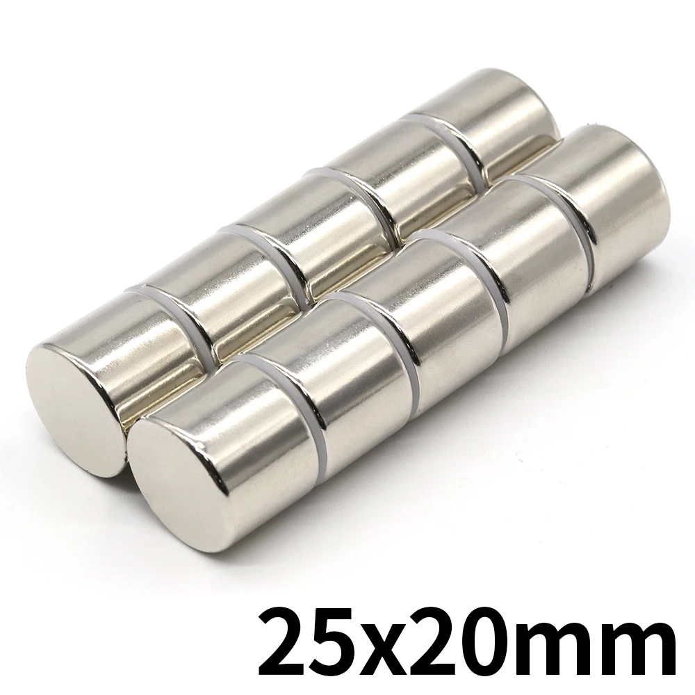 

Neodymium Magnet 25x20 Round NdFeB N35 Super Powerful imanes Permanent Magnetic Disc 25*20 1/2/5Pcs