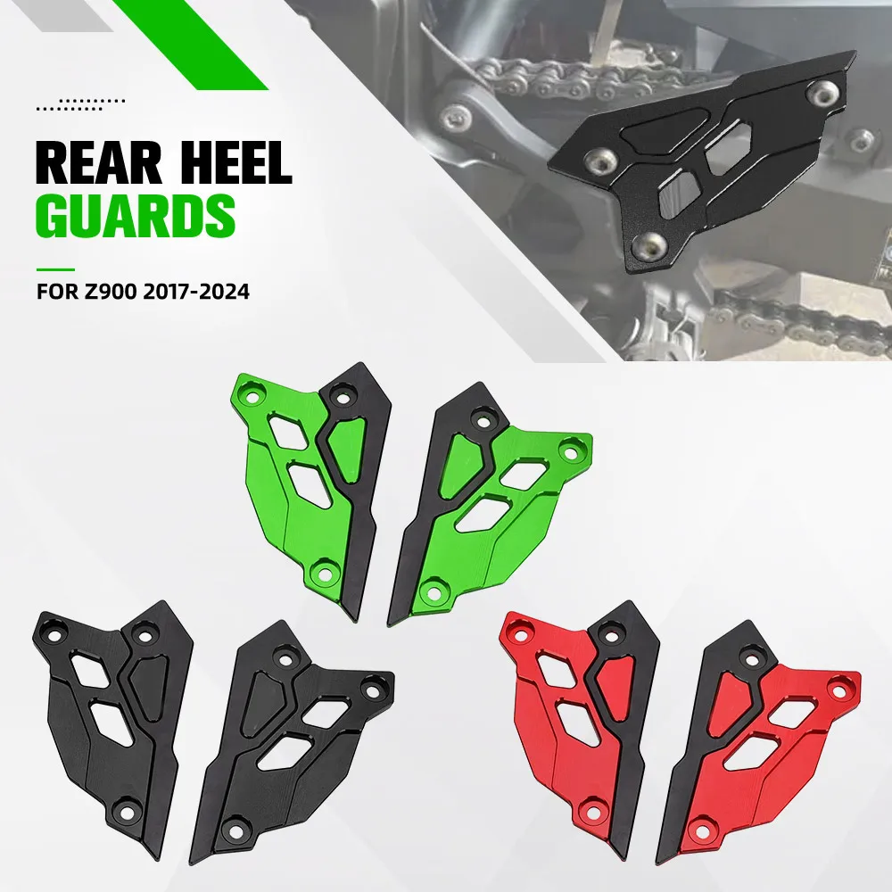 

FOR Kawasaki Z900 2017-2024 Motorcycle Accessories ALUMINIUM Left Right Plates Wing Cover Rear Pedal Heel Guards Z900 ABS Z900SE