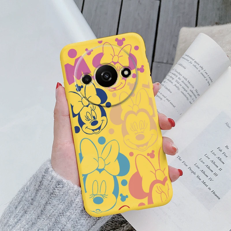 For Redmi A3 Phone Case Mickey Stich Minnie Donald Duck Anime Cover For Redmi A3 Shockproof Protective Silicone Soft Back Shells