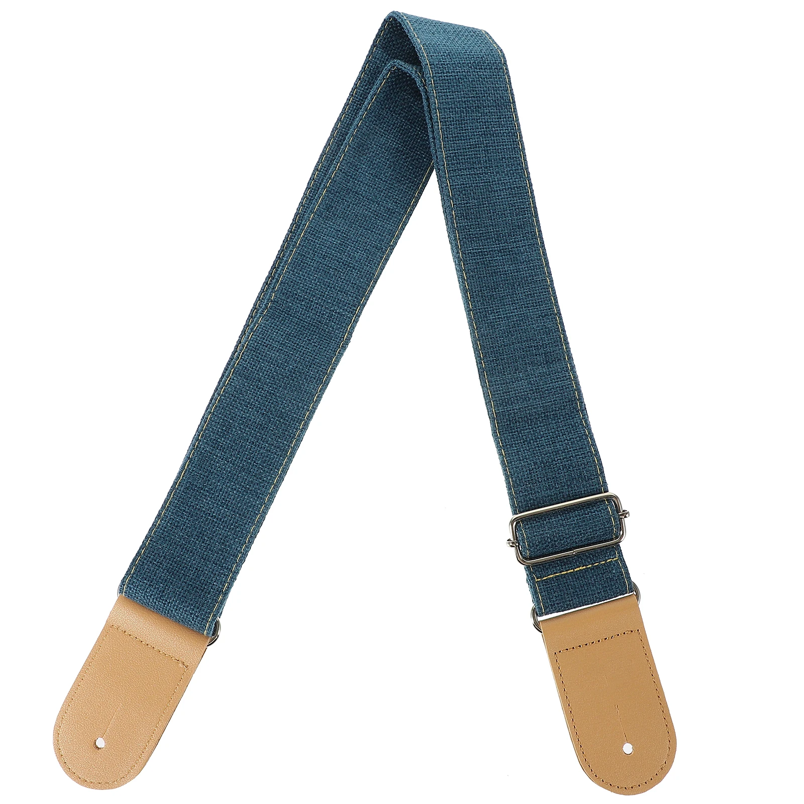 

Cotton Linen Guitar Strap New Blue Adjustable Length Electric Acoustic Bass Tailpiece Shoulder Strap For Guitar