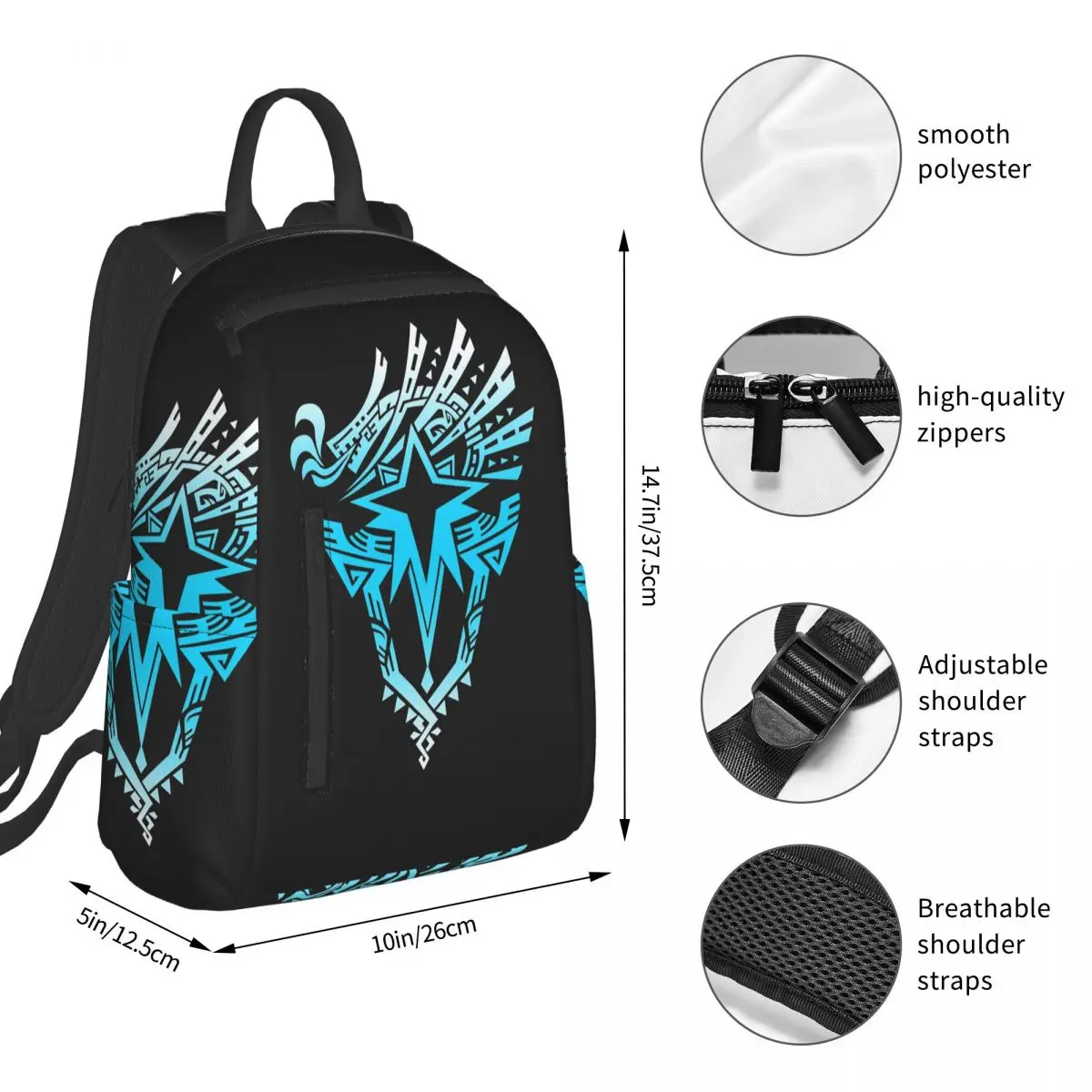Monster Hunter World Iceborne Logo Backpack Student BookBag Kids School Bag Computer Shoulder Bags Men Women