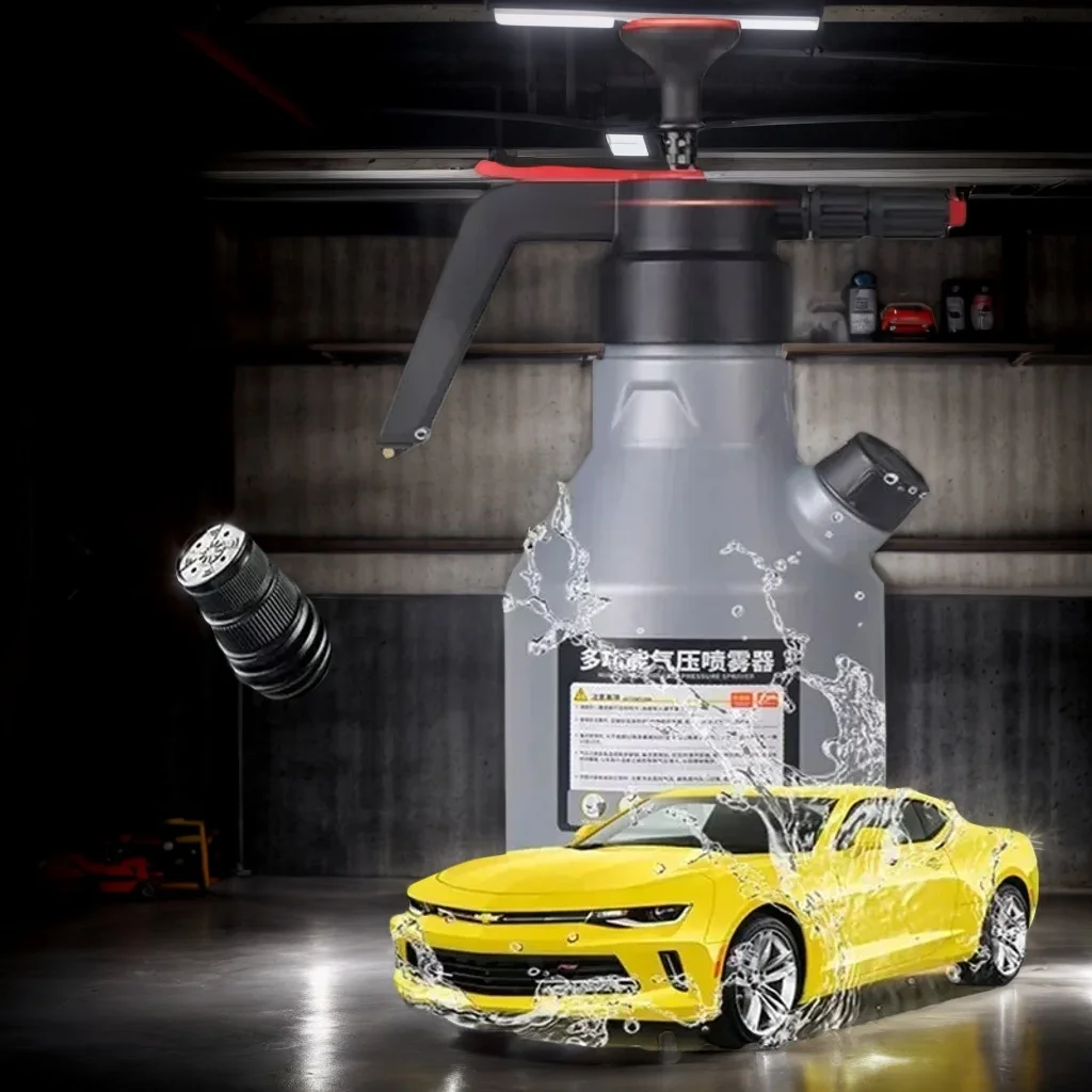 

2л распылитель пены для мойки автомобилей - пластиковая бутылка под давлением воздуха для чистки, дезинфекции, полива, инструменты