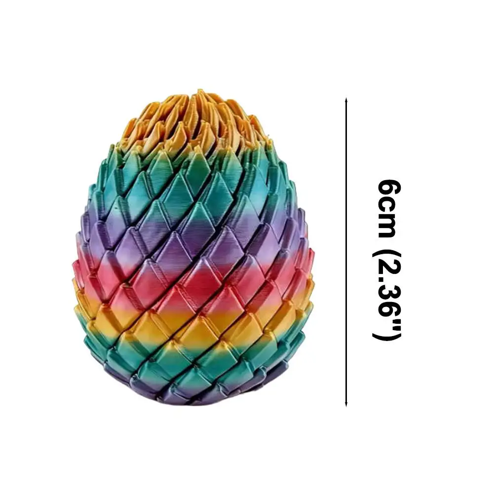 3D-Gedrucktes Drachenei Stressabbau-Spielzeug, Artikuliertes Dehnbares Sensorisches Fidget-Spielzeug, Verformbares Drachenei-Geschenk für Kinder und Erwachsene – Detail 26