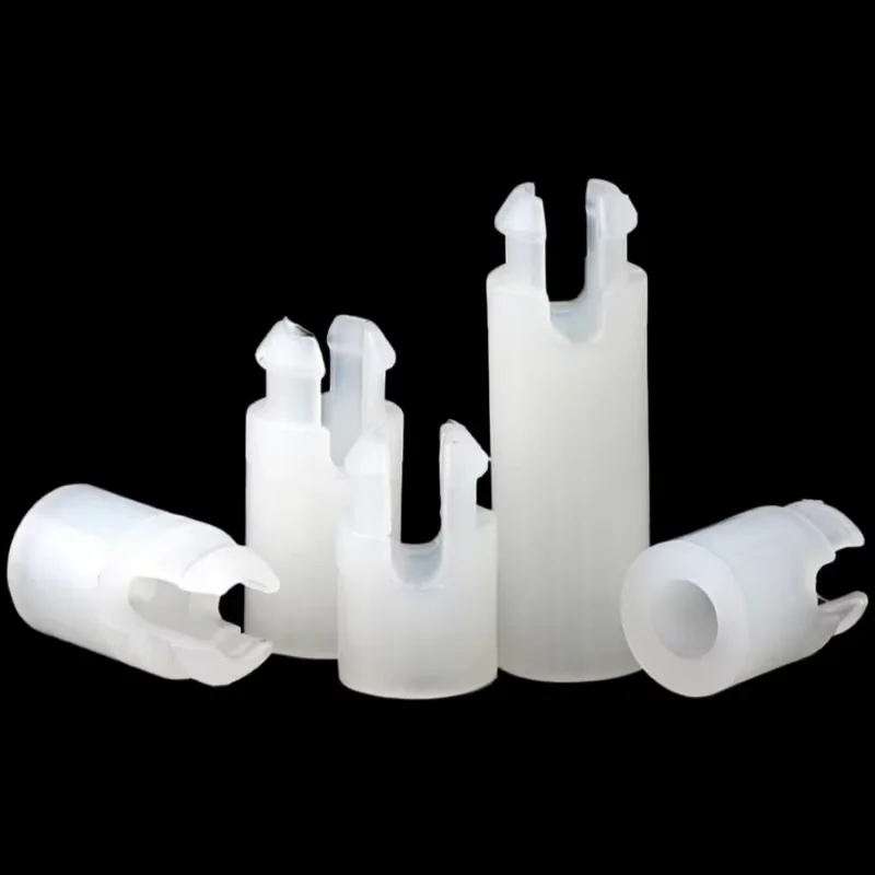 Hole Dia 4.5mm PC Board Flat Bottom Spacing Column Circuit Board Bracket Nylon Plastic Buckle Type