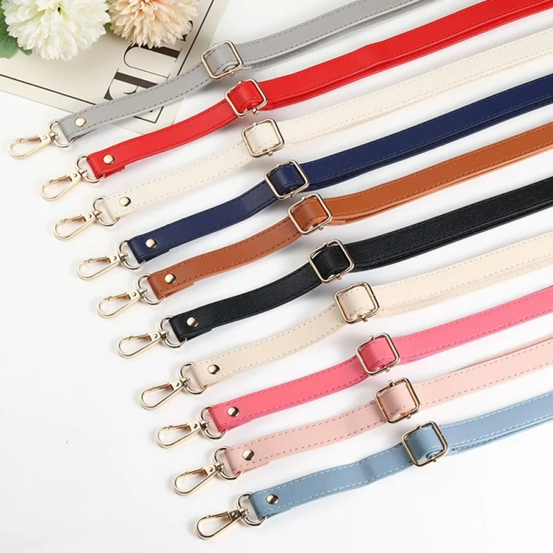 New PU Leather Shoulder Strap Solid Color Adjustable Crossbody Bag Belt Replaceable Strap for Handbags Purse DIY Bag Accessories