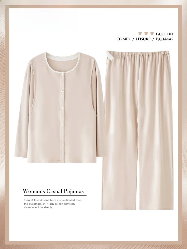 chemise-de-nuit-de-maternite-en-pur-coton-fenteng-care-avec-coussinets-de-poitrine-vetements-d'interieur-pour-femmes-ensemble-de-printemps-et-d'automne-pour-la-grossesse-et-l'allaitement