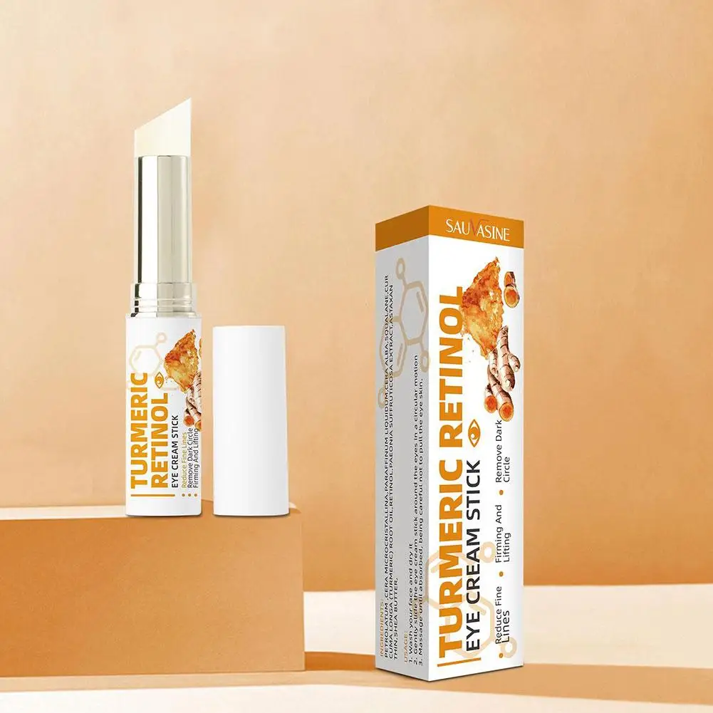 Turmeric Eye Cream Stick Turmeric Retinol Eye Stick For Eye Bags, Eye Balm Stick Hydrating Moisturizing Eye Repair Skin Care