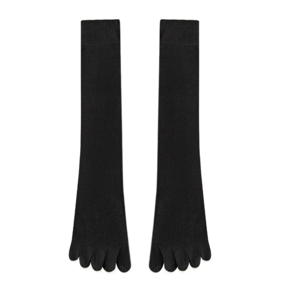 

Simple Anti-slip Five Finger Long Socks Harajuku Solid Color Split Toe Socks Separate Toe Hosiery JK Calf Stockings Lolita JK
