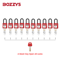 BOZZYS Non-conductive Safety Padlock Keyed Alike with Master Keyed for Industrial Lockout-tagout Isolation