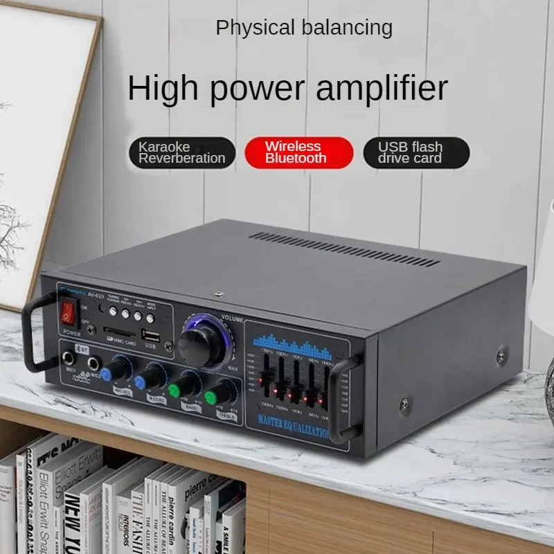 High Power Bluetooth Power Amplifier USB Flash Drive Radio Audio Amplifier Karaoke Power Amplifier Public Address System