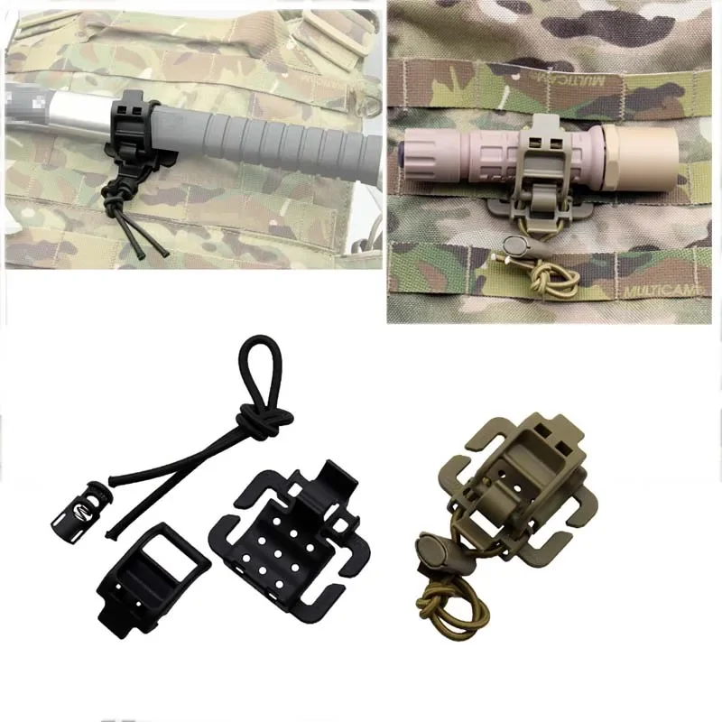 

Tactical Molle Webbing Clip Clasp Tactical Flashlight Ice Axe Walking Stick Tripod Fixed Clip