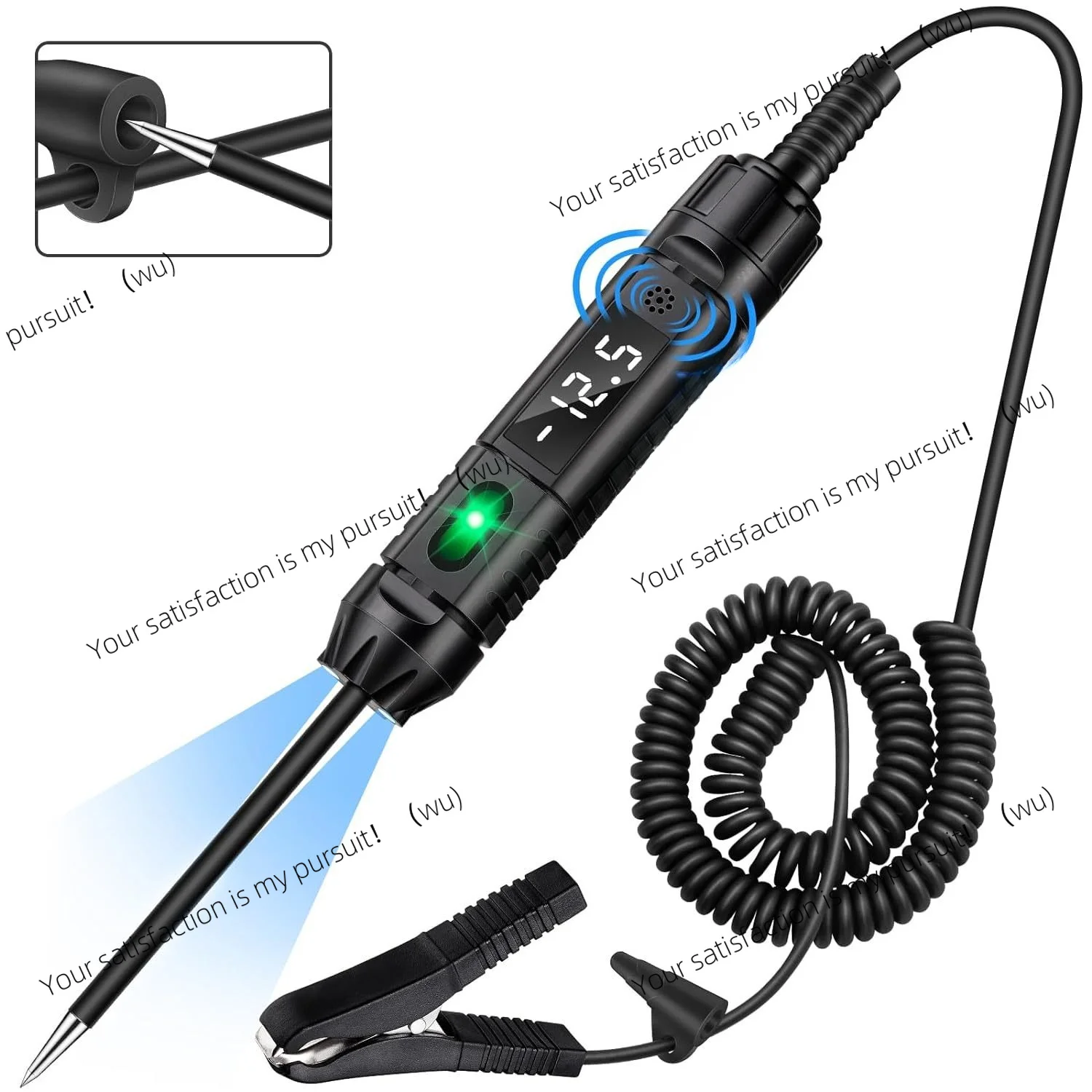 FOR Car Circuit Tester Polarity Indicator Test Light With Illumination Lamp Multi‑Functional Automotive Diagnostic Testing Tool