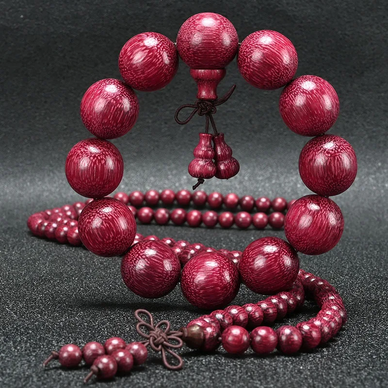 Brazilian Violet Bracelet Natural Color Purple Rose Phoebe Zinan Purple Heart Wood Beaded Bracelet for Men and Women Gifts