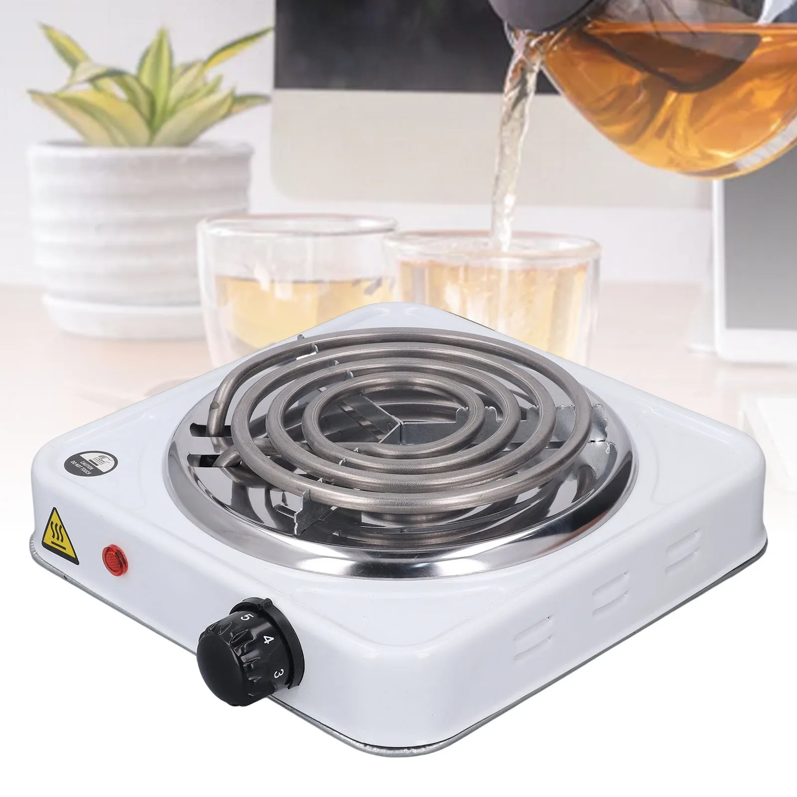 

Электрическая одинарная горелка 1500 Вт, столешница, одна спиральная горелка, горячая плита, электрическая плита с регулируемой температурой, кипящая вода