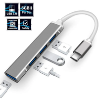 USB HUB Dock 3.0 4 Port Multi Splitter Adapter OTG Type C HUB For Lenovo HUAWEI Xiaomi Macbook Aluminum Alloy USB 2.0 3.0 Hub