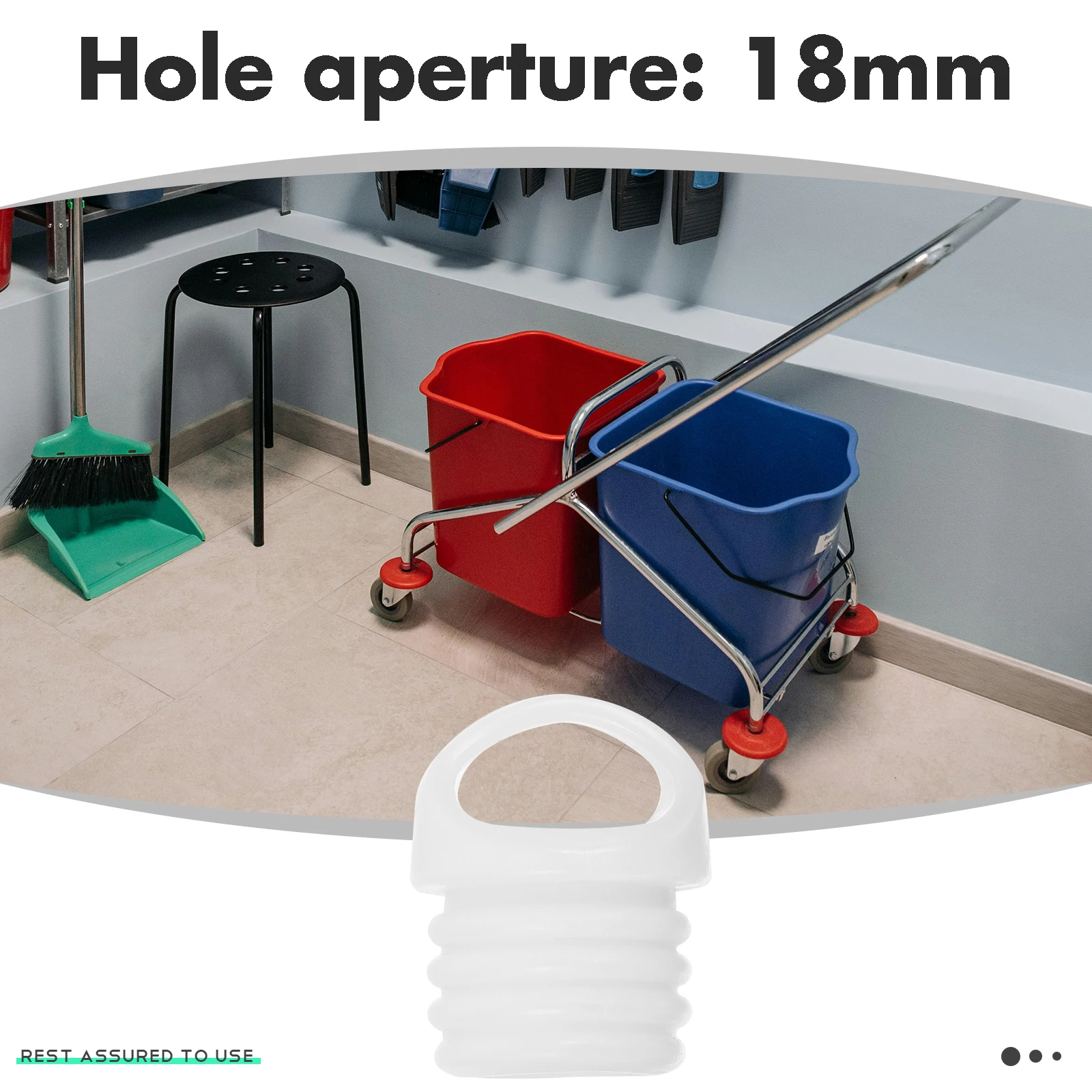 

3 Pcs Water Blockage Mop and Bucket for Bathroom Accessories Rubber Tub Stopper Commercial