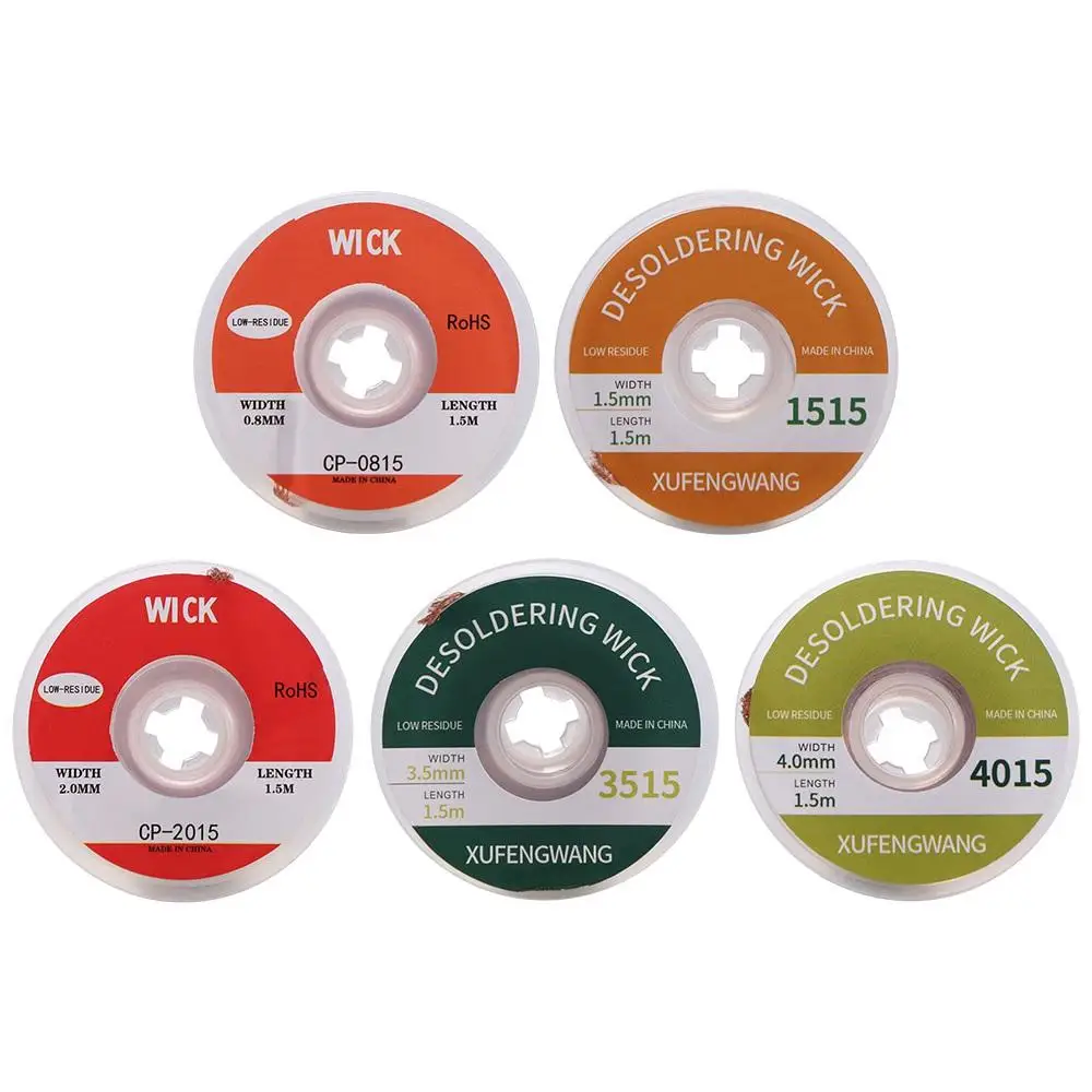 

Low Residue Wick Wire Desoldering Braid Welding Cable Lead Cord Solder Remover 0.8mm-4.0mm Tin Sucker Tin Strip Soldering