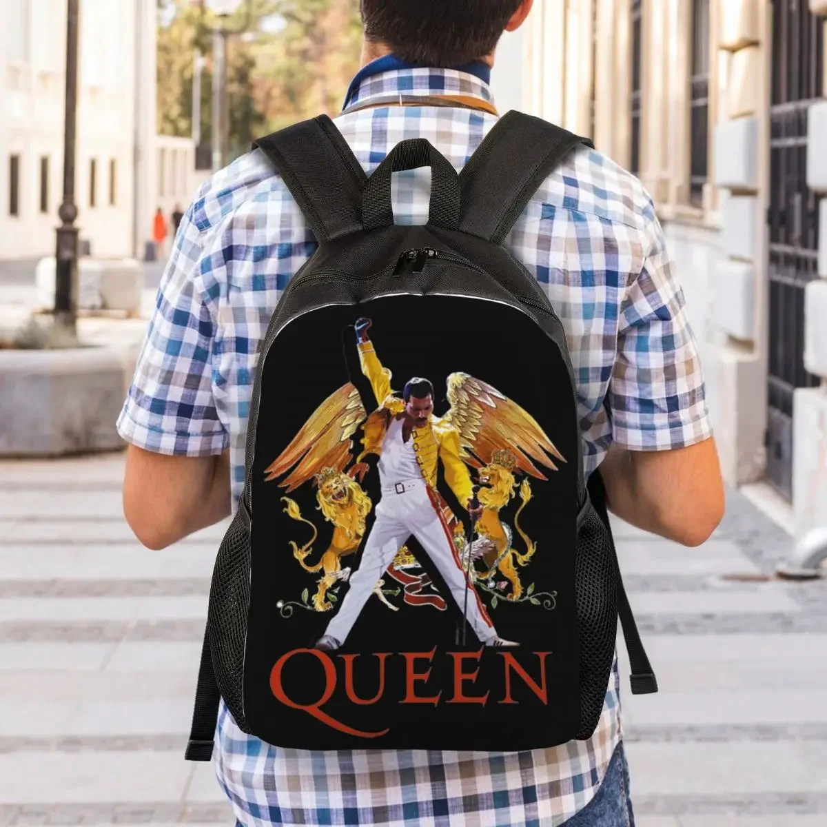 Custom Freddie Mercury Backpacks for Men Women Waterproof College School Bag Print Bookbag