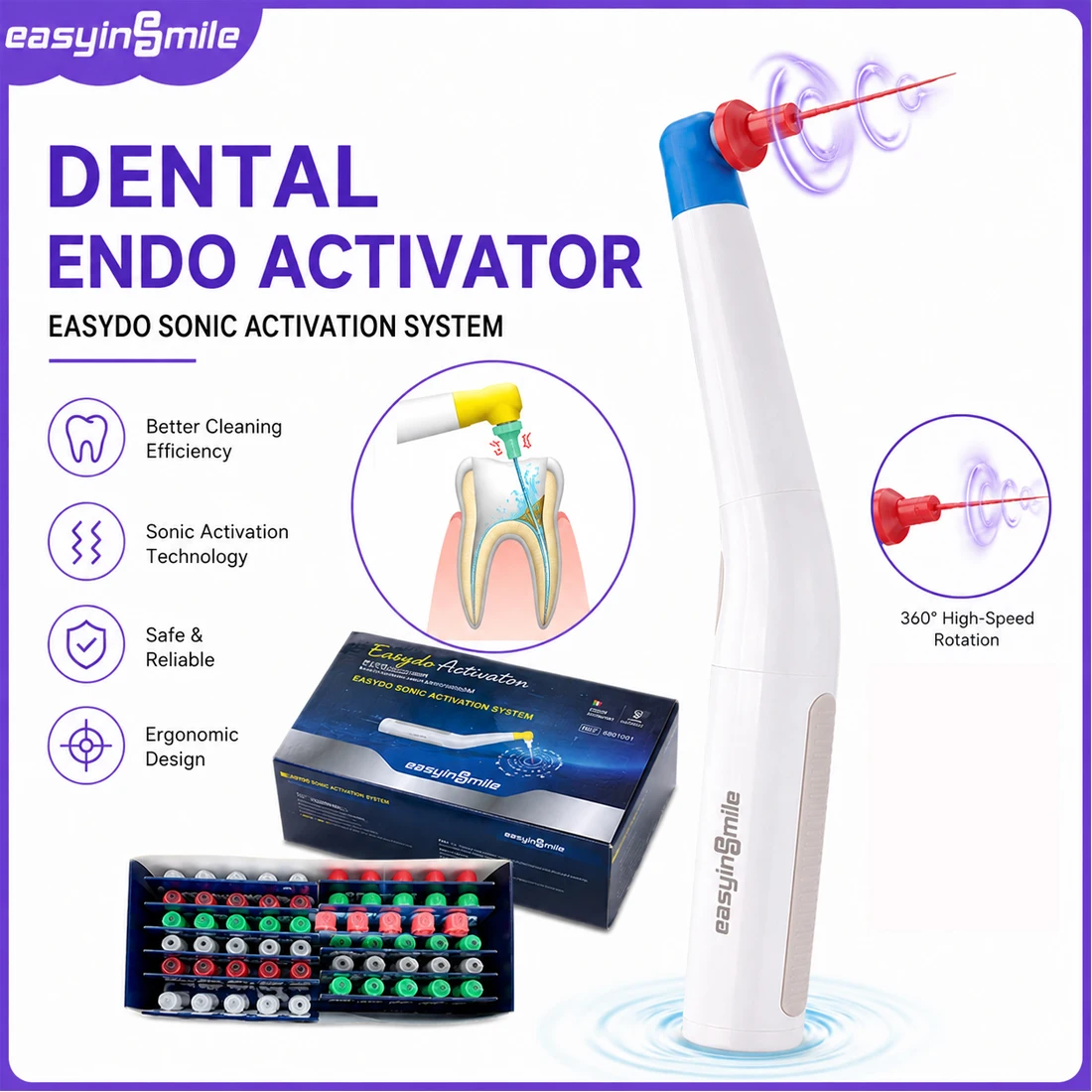Easyinsmile Dental Endo Ultrasonic Activator Irrigator Root Canal Treat Endodontic Clean Bioceramic Sealer material Dentist Tool
