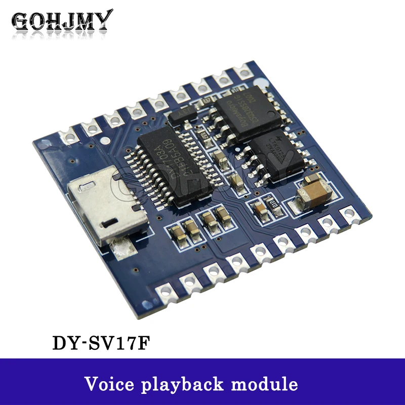 Voice playback module IO triggered serial port control USB download flash voice module DY-SV17F