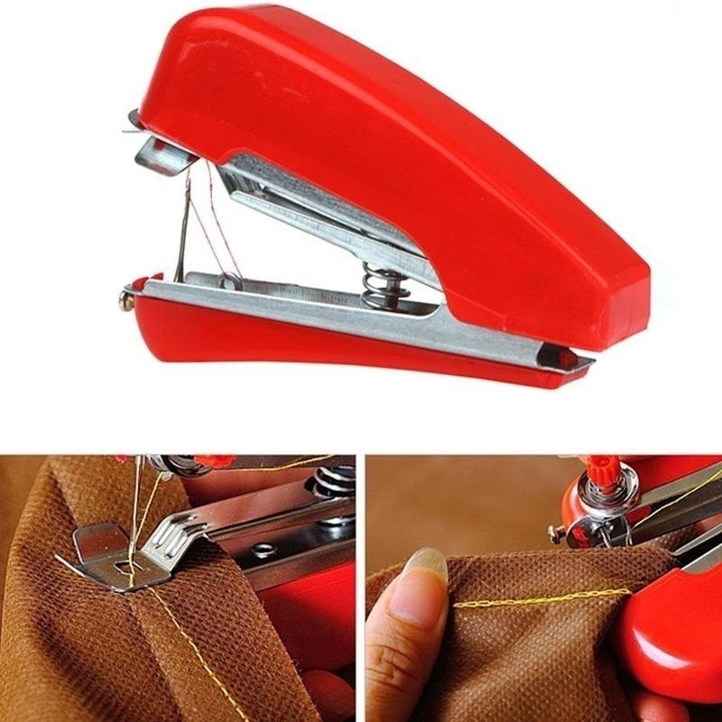 Portable Mini Manual Sewing Machine Creative Multifunctional Handheld Stitching Tool Compact Pocket Sewing Device For Home Use 
