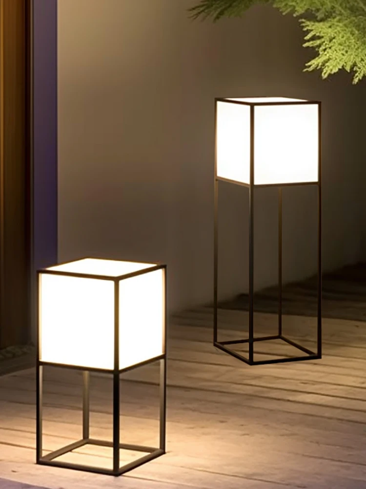 Chinese Garden Light Outdoor Waterproof Japanese Villa Garden Terrace Balcony Outdoor Lawn Atmosphere Decoration Floor Light