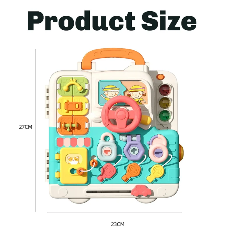 A19Q-Baby Sensory Busy Board ของเล่นเพลงไฟสวิทช์มัลติฟังก์ชั่เดินทางเล่นกิจกรรมการศึกษาของเล่นสําหรับเด็ก