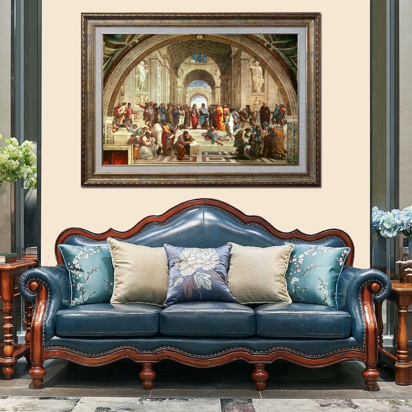 

Hand painted world famous oil painting reproduction of School of Athens by Raphael Classic Artist's Masterpiece for home decor