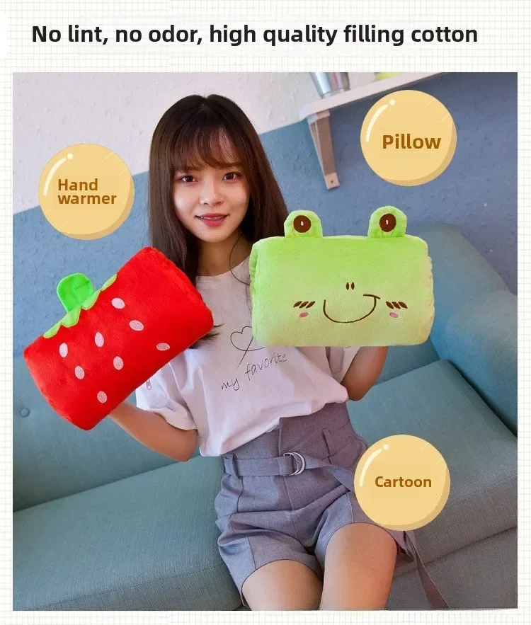 Oreiller de sieste de dessin animé | Coussin de bureau en peluche douce pour la pause-repas - France