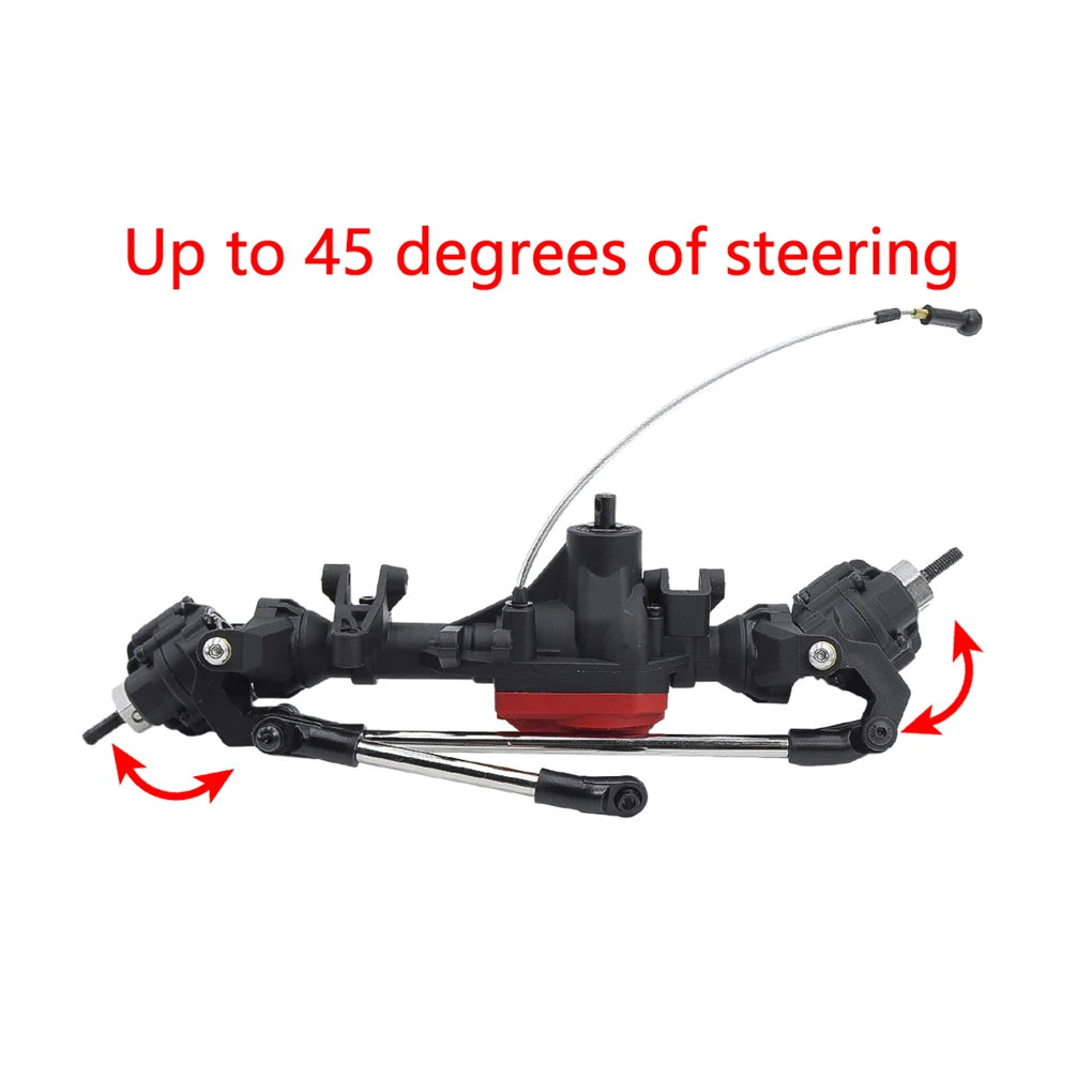 RCGOFOLLOW Plastic Better Stability Front Axle For 1/10 Rc Front Axle TRX4 TRX6 6WD RC Car Part RC Car Accessories Black