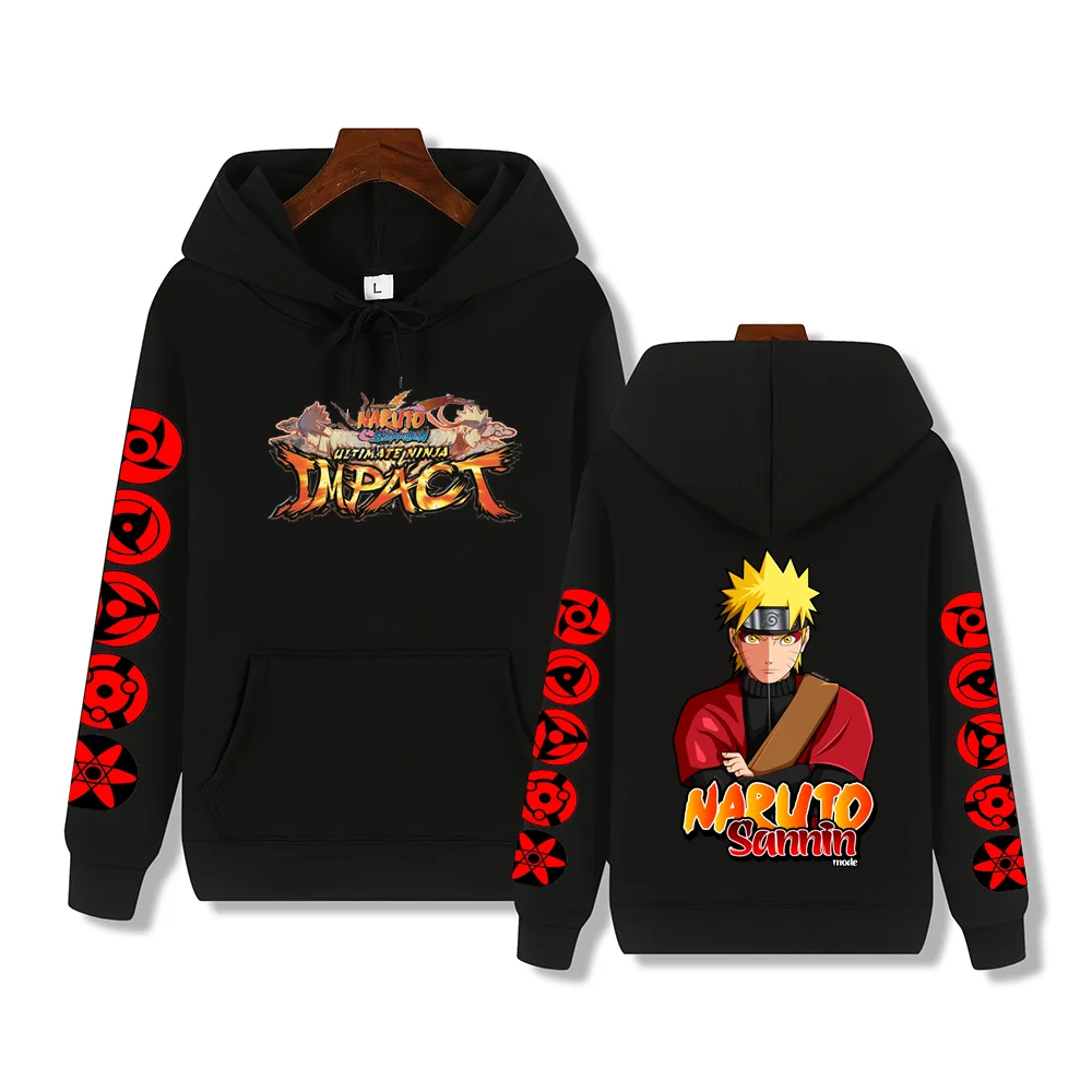 Super bello Naruto stampa autunno/inverno confortevole morbido ispessimento felpa con cappuccio da strada calda moda casual di alta qualità da uomo