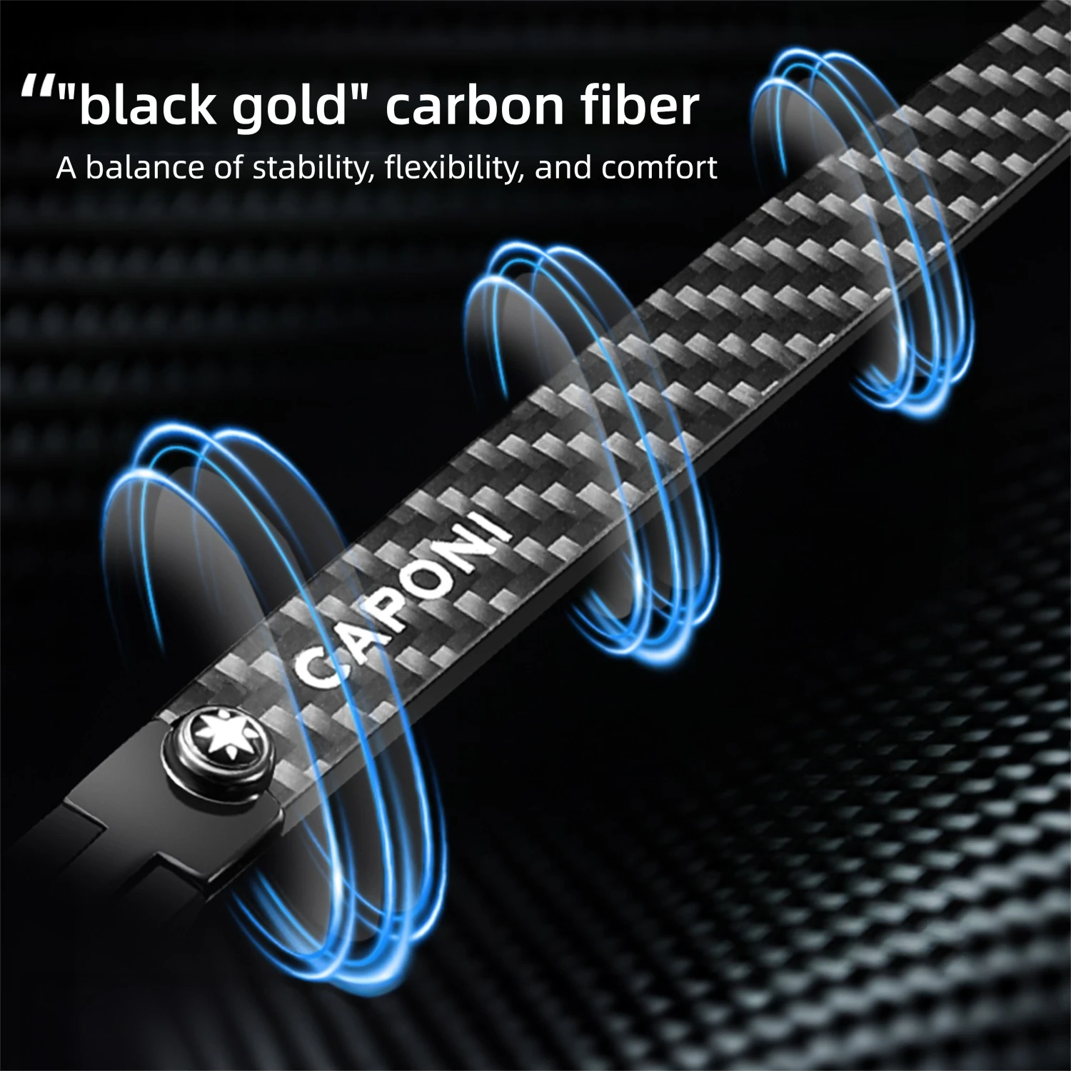 CAPONI وصفة طبية الاستقطاب الرجال النظارات الشمسية للرؤية الليلية ألياف الكربون قصر النظر نظارات القراءة التقدمية ظلال سوداء PJ34713