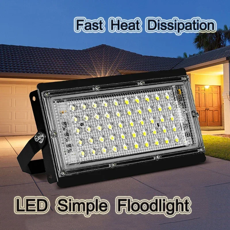 

LED Floodlight 25-200W High Brightness Lighting Outdoor Waterproof Floodlight Outdoor Energy-saving Road Garden Courtyard Lights