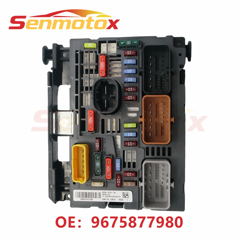 9675877980 Automobiles Fuse Relay Box 9809742780 9664705980 For Peugoet 508 3008 Citreon C4 C5 TD BSM R19 2008-2012 Auto Parts