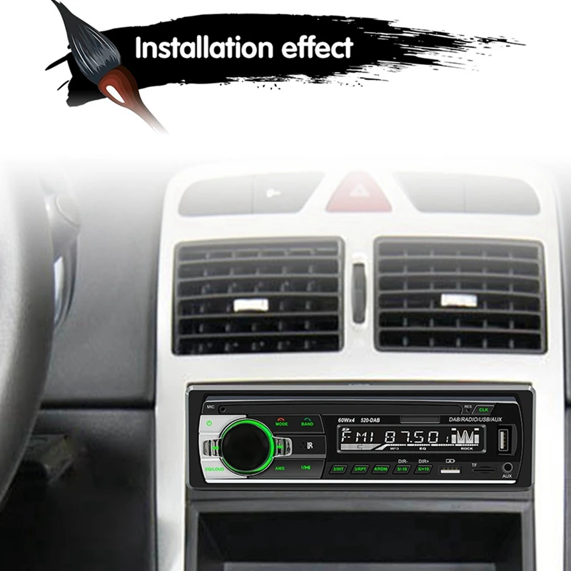 Radio DAB+ Car MP3 Multimedia Player JSD-520 AM FM Audio Stereo Receiver As Shown 12V In-Dash 1Din Bluetooth