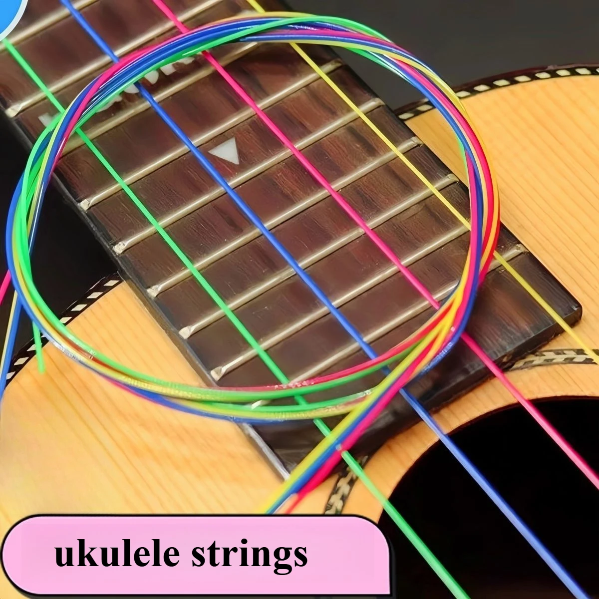 Ukulele Strings Rainbow Colorful Guitar Strings For Acoustic Folk Guitar Classic Guitar Multi Color Parts