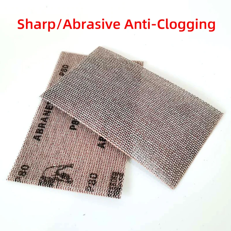 

80/133mm Rectangular Dry-grinding Mesh Sander Woodworking Sanding Flocking Self-adhesive Anti-blocking Hand Planing Sandpaper