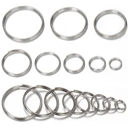 50/100Pcs Silver Plated Metal Blank Keyring 6-20mm Split Ring Key Holder Rings Women Men DIY Key Chains Key Ring Accessories