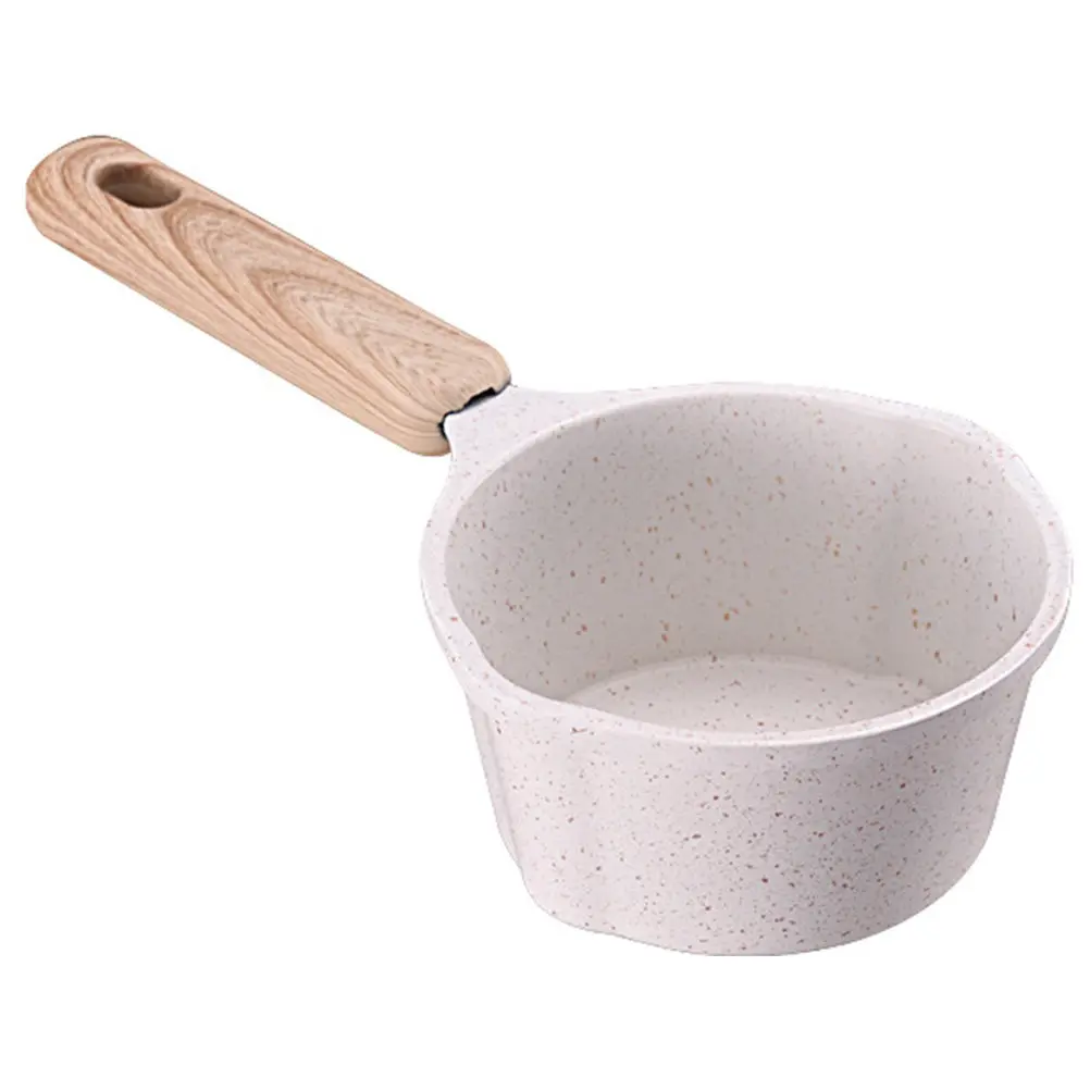 

Aluminum Small Oil Pan Dual Pour Spout Melting Pot Metal Saucepan Mini Kitchen Sauce Pot for Heating Oil Nonstick