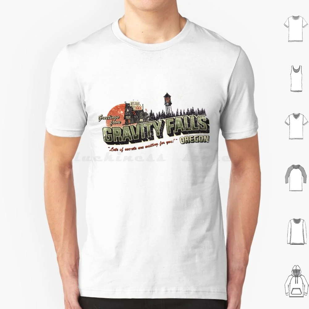 Saludos de Gf camiseta clásica talla grande 100% algodón saludos de Gf Dipper Mabel Bill Cipher saludos de