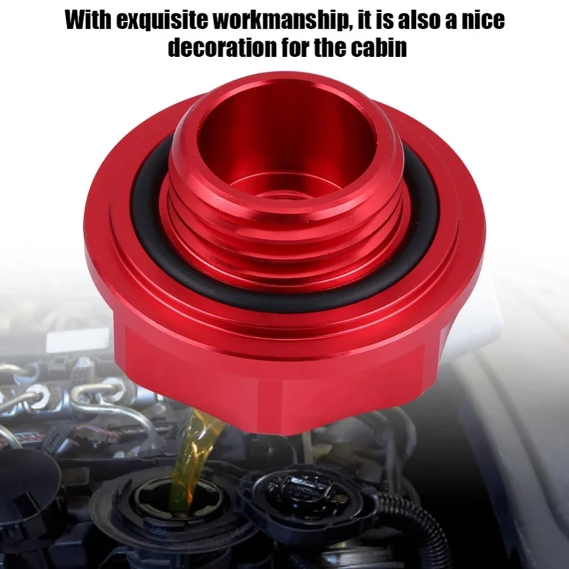 

Aluminium Alloy Oil Filler Cover Engine Fuel Tank Cap For Car (Black)